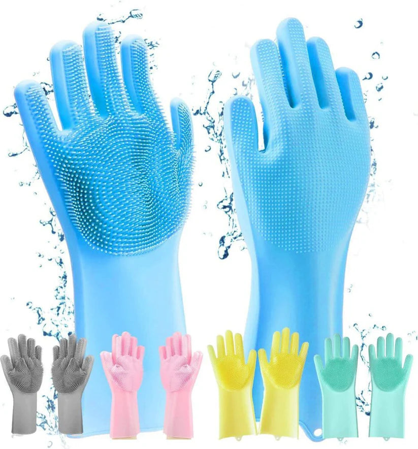Silicone Dishwashing Full Finger Gloves