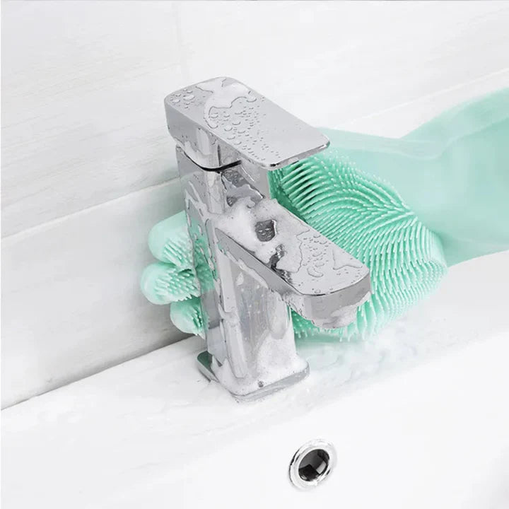 Silicone Dishwashing Full Finger Gloves