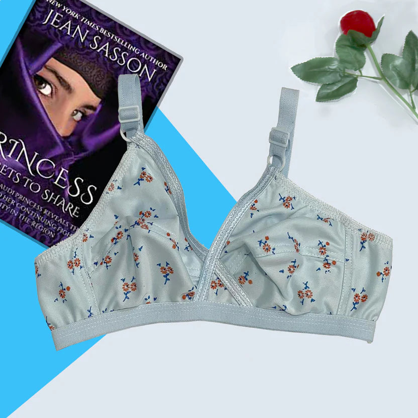 Pack Of 4 Soft Cotton Hosiery Fabric Imported Style Printed Bra
