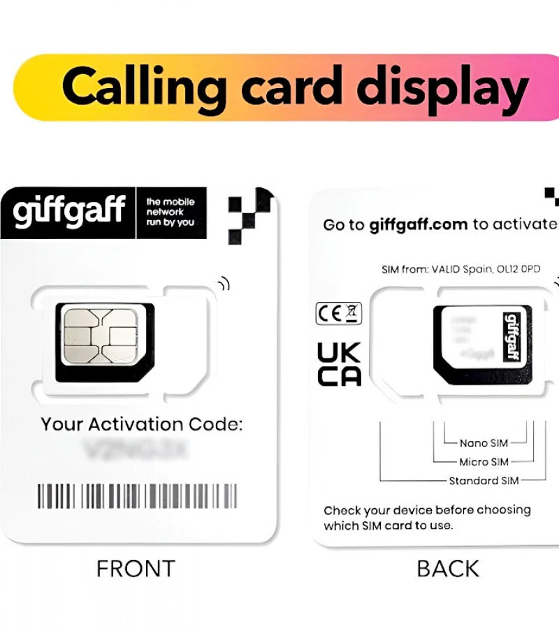 GiffGaff UK Sim Card in Pakistan for Tiktok Live | Tiktok Live Sim Card